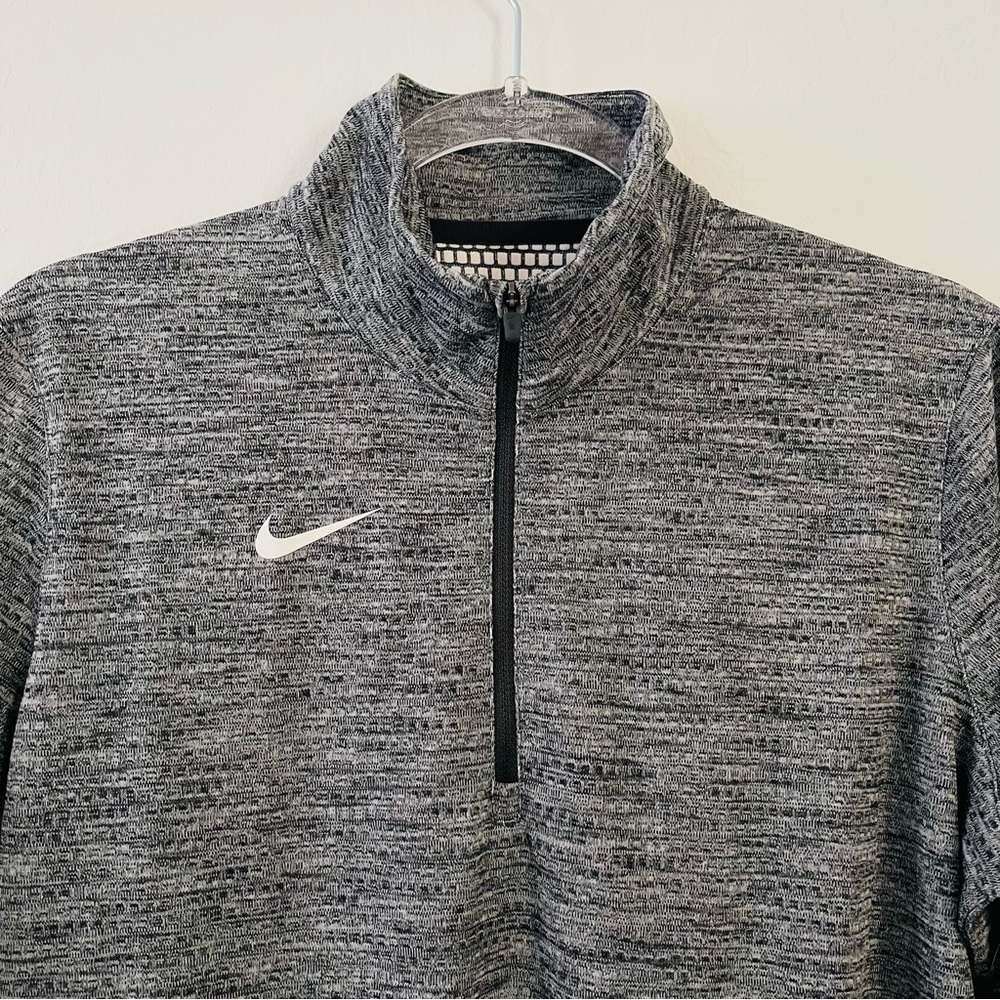 Nike Heathered Gray Quarter-Zip Pullover - Picture 3 of 5